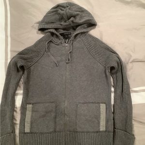 Calvin Klein grey hooded zippered sweater size Lg